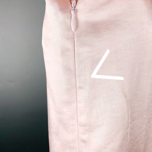 Superdown Billie Drape Midi Dress Satin Pink Slip Criss Cross Back Sz XS‎ - Picture 13 of 14